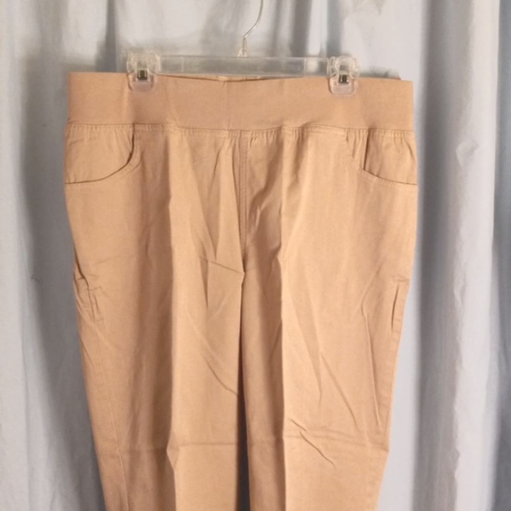 Maternity Announcements L 12/14 Khaki Stretch Twill Pants - Picture 2 of 11